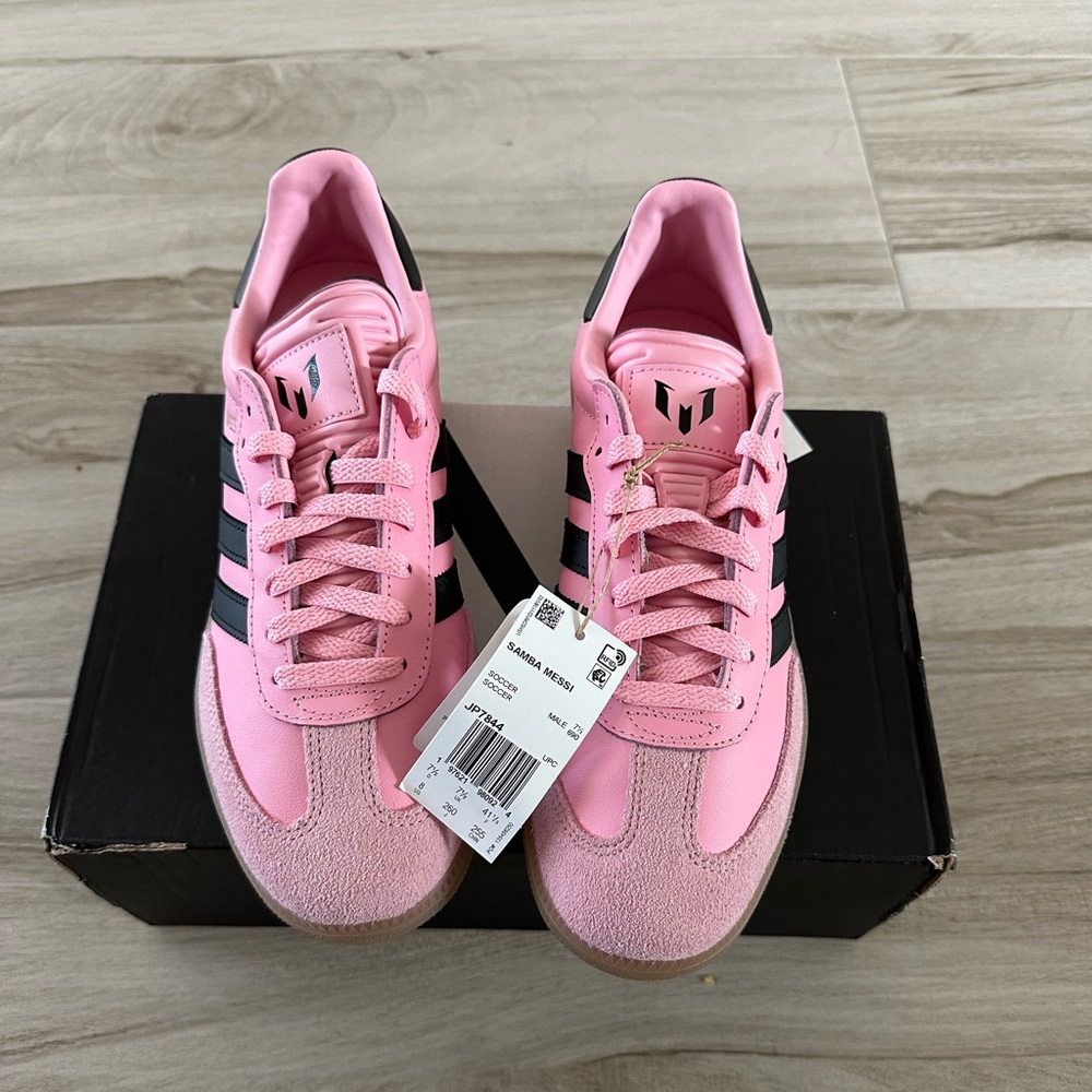 Adidas Samba Messi Soccer Sneakers; Pink; Size Men’s 8 and Women’s 9 1/2